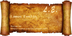 Lamos Evelin névjegykártya